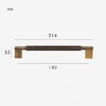 JAROD Asa moleteada de latón macizo