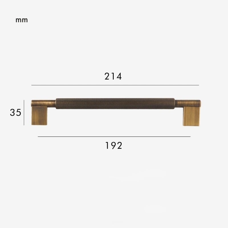 JAROD Asa moleteada de latón macizo