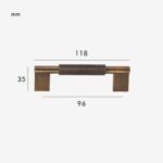 JAROD Asa moleteada de latón macizo