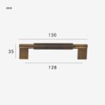 JAROD Asa moleteada de latón macizo