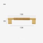 JAROD Asa moleteada de latón macizo