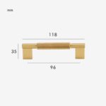 JAROD Asa moleteada de latón macizo