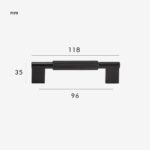 JAROD Asa moleteada de latón macizo