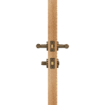 BEETHAM Manillones de latón macizo y cuero en latón antiguo