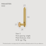 BEETHAM Solid Brass & Leather Wall Hooks