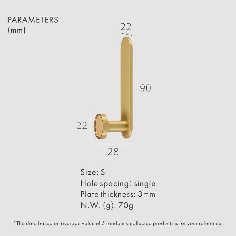 BEETHAM Solid Brass & Leather Wall Hooks