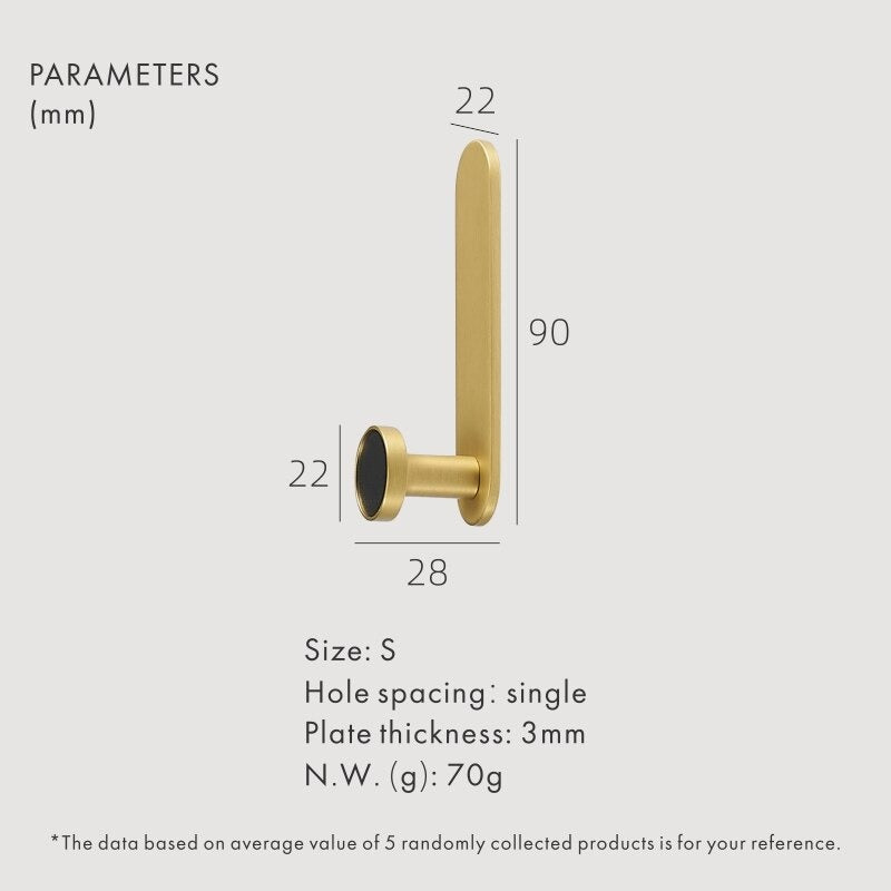 BEETHAM Solid Brass & Leather Wall Hooks