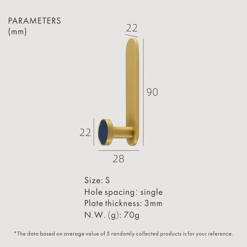 BEETHAM Solid Brass & Leather Wall Hooks