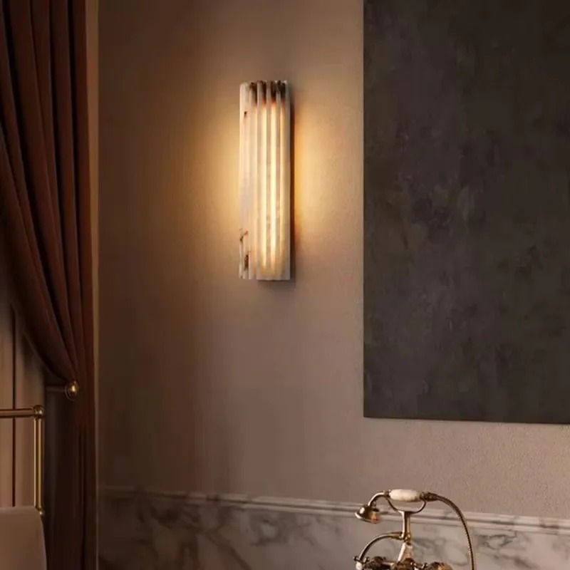 LUME Aplique Acanalado Mármol 2 LUME Aplique Acanalado de Mármol