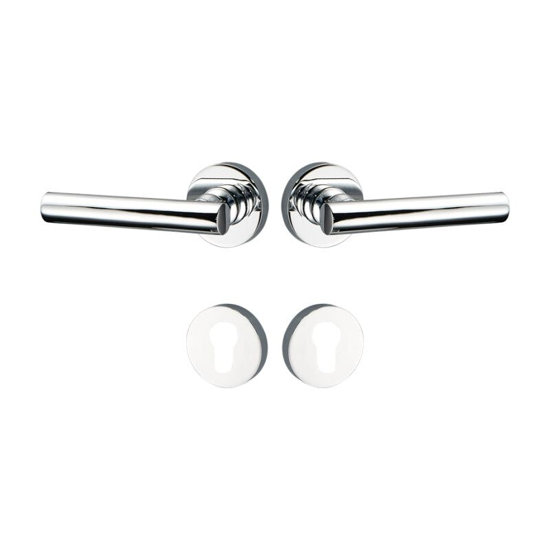 NOVUS Set maniglia e serratura per porta in ottone massiccio 17 Maniglie per porte e set di serrature NOVUS in ottone massiccio