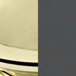 Latón pulido (PVD) y placa negra