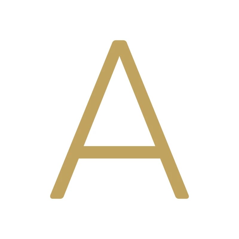 EZRA-cijfers in satijnmessing