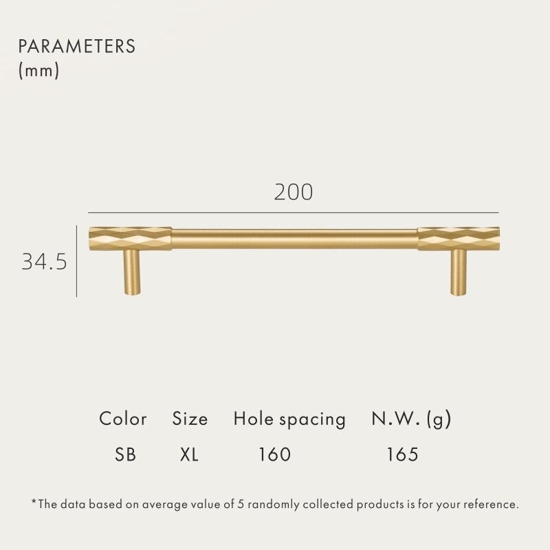 ADAMAS Massivmessing-Griffe 19 ADAMAS Griffe aus massivem Messing
