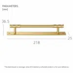 ADAMAS Tiradores de latón macizo con placas