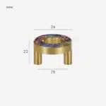 Tirador ALBA de latón macizo y acrílico