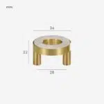 Tirador ALBA de latón macizo y acrílico