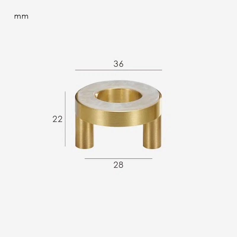 ALBA Tirador de latón macizo y acrílico 16 Tirador ALBA de latón macizo y acrílico