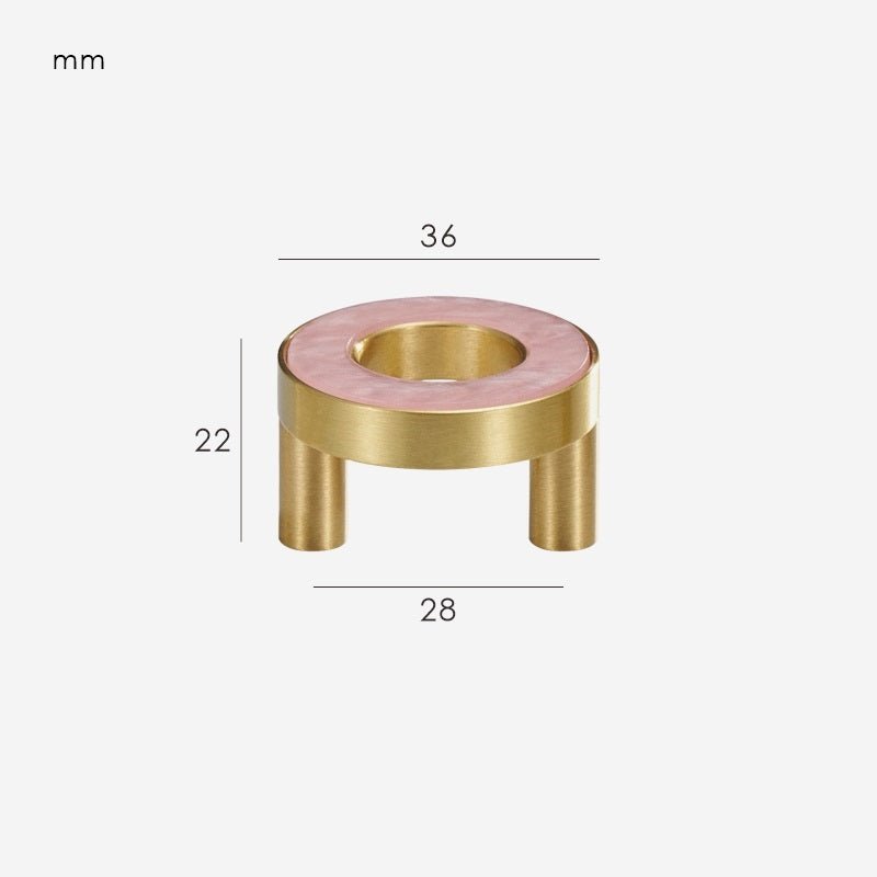 ALBA Poignée en laiton massif et acrylique