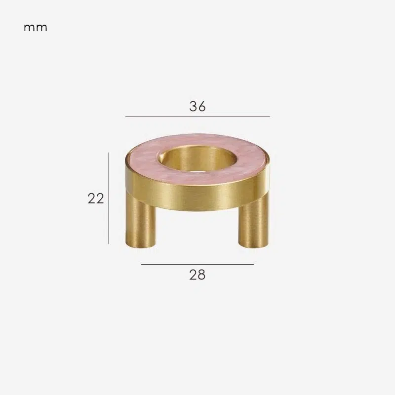 ALBA Tirador de latón macizo y acrílico 17 Tirador ALBA de latón macizo y acrílico