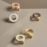 ALBA Poignée en laiton massif et acrylique