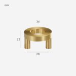 ALBA Poignée en laiton massif et acrylique