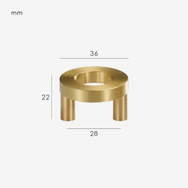 ALBA Tirador de latón macizo y acrílico 13 Tirador ALBA de latón macizo y acrílico
