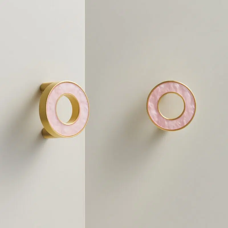 ALBA Tirador de latón macizo y acrílico 7 Tirador ALBA de latón macizo y acrílico