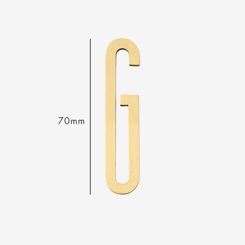 AMYTHUS Satin-Buchstaben aus massivem Messing