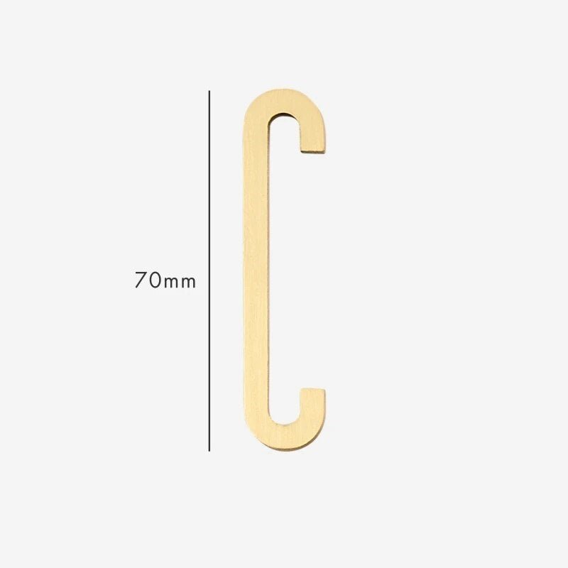 AMYTHUS Satin-Buchstaben aus massivem Messing