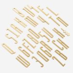 AMYTHUS Satin-Buchstaben aus massivem Messing