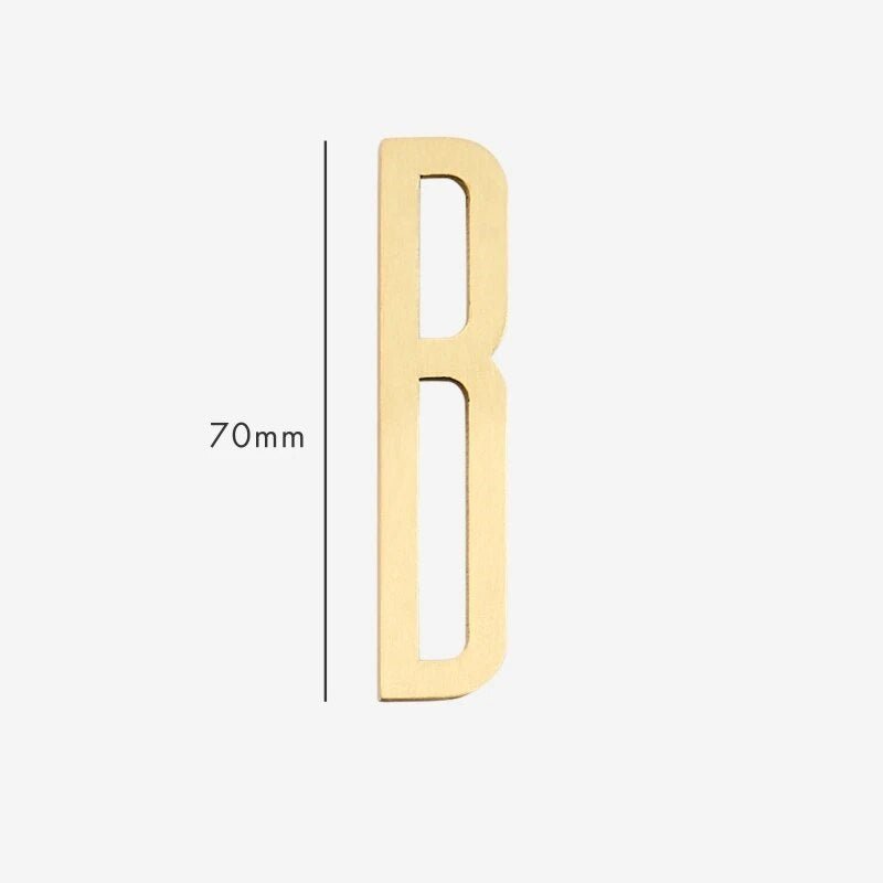 AMYTHUS Satin-Buchstaben aus massivem Messing