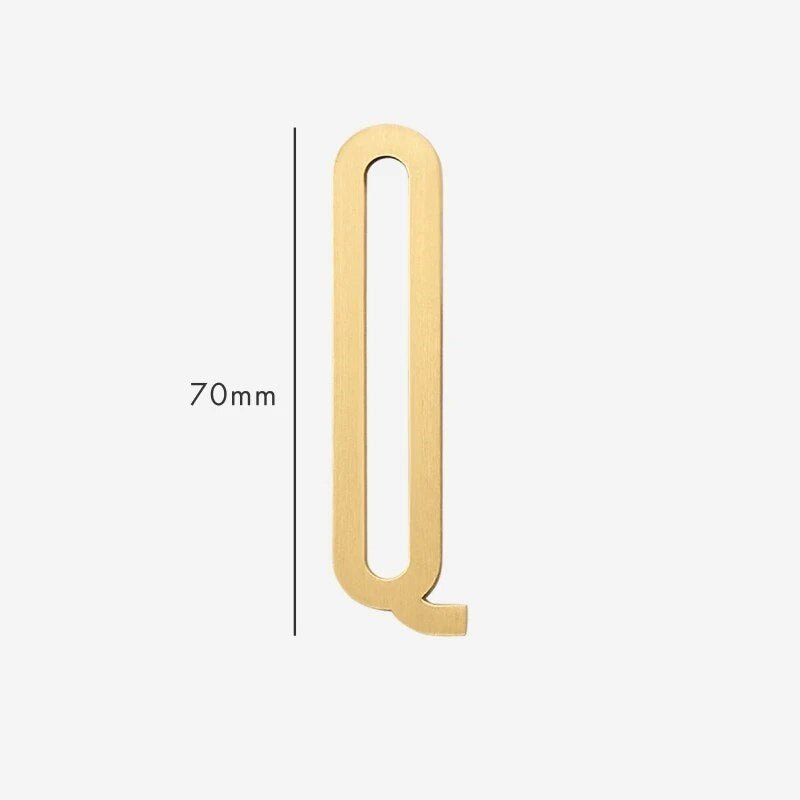 AMYTHUS Satin-Buchstaben aus massivem Messing