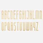 AMYTHUS Satin-Buchstaben aus massivem Messing