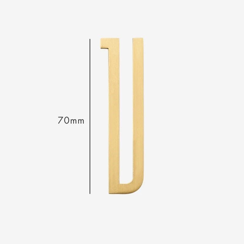 AMYTHUS Satin-Buchstaben aus massivem Messing