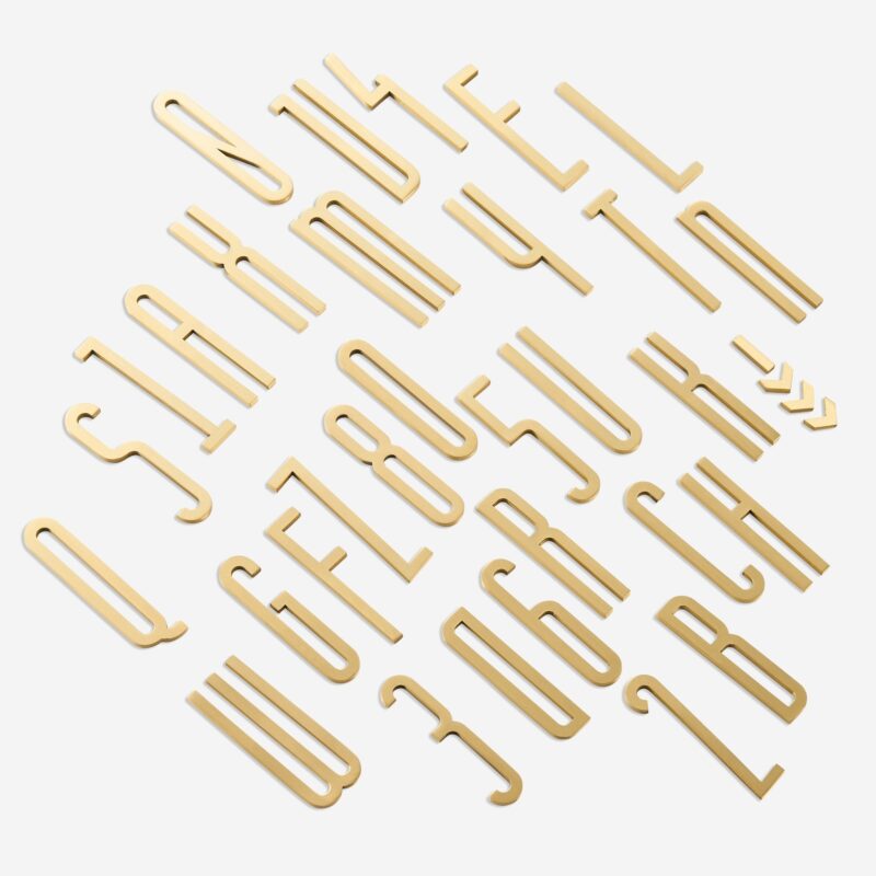 AMYTHUS Satin-Messingzahlen 12 AMYTHUS Satin-Messing-Zahlen