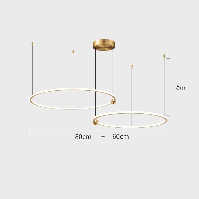 ANELLI Solid Brass Circular Chandelier