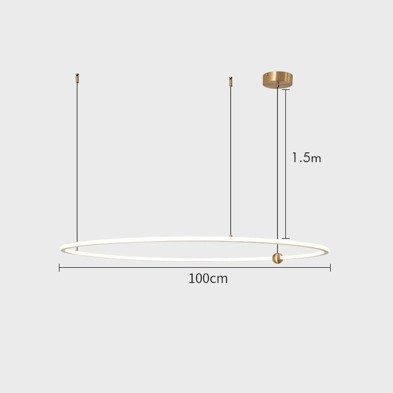 ANELLI Pendentif circulaire en laiton massif