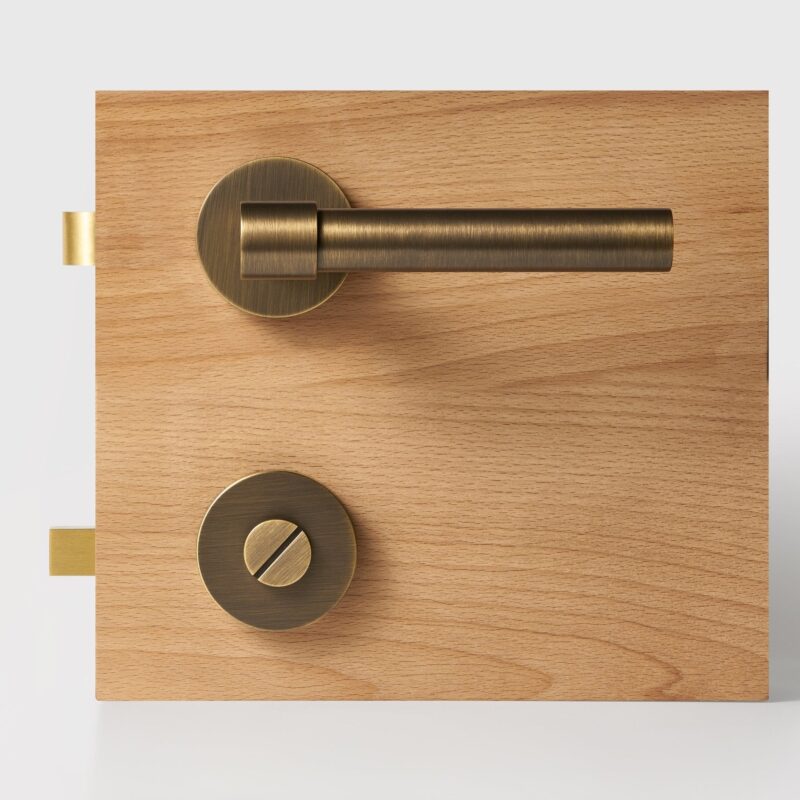 Maniglia per porta in ottone massiccio ARIS 5 Maniglia a leva in ottone massiccio ARIS