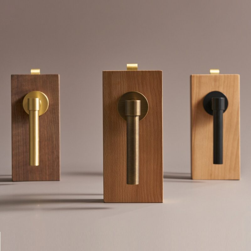 Maniglia per porta ARIS in ottone massiccio 3 Maniglia a leva in ottone massiccio ARIS