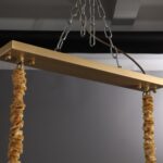 ASTRA Rectangular Solid Brass Chandelier