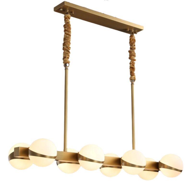 ASTRA Rectangular Solid Brass Chandelier