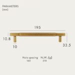 Poignées en laiton massif AURUM