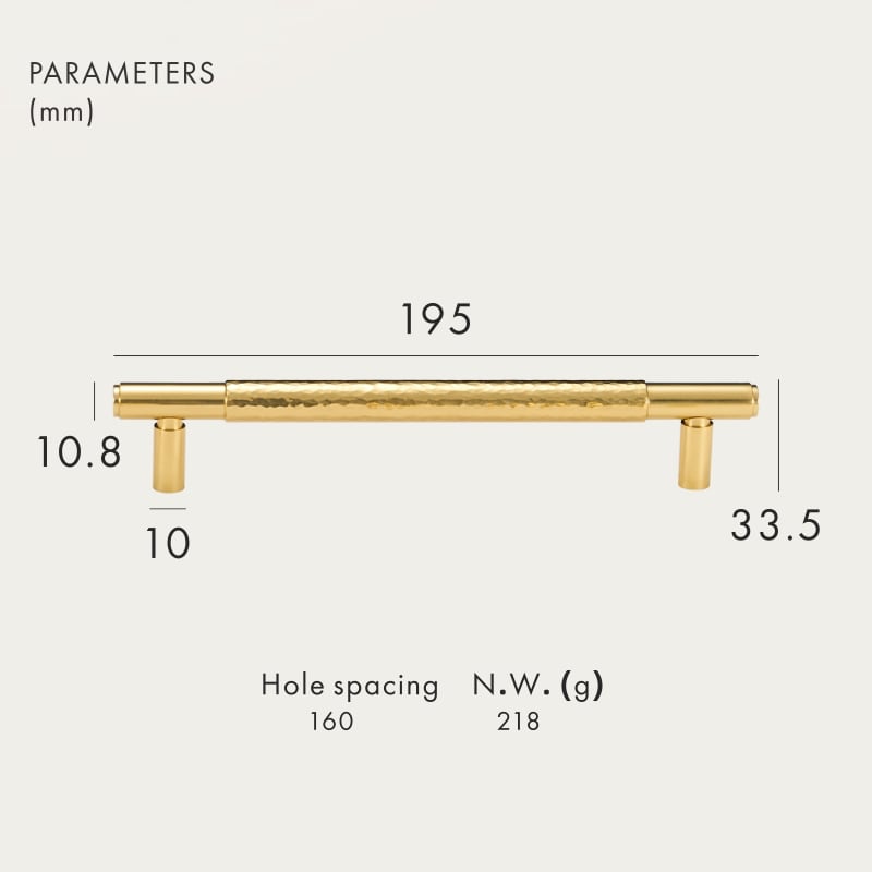 Poignées en laiton massif AURUM 13 Poignées en laiton massif AURUM