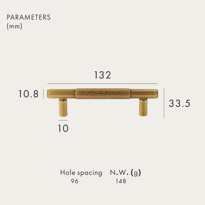 Poignées AURUM en laiton massif 14 Poignées en laiton massif AURUM