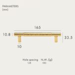 Poignées en laiton massif AURUM