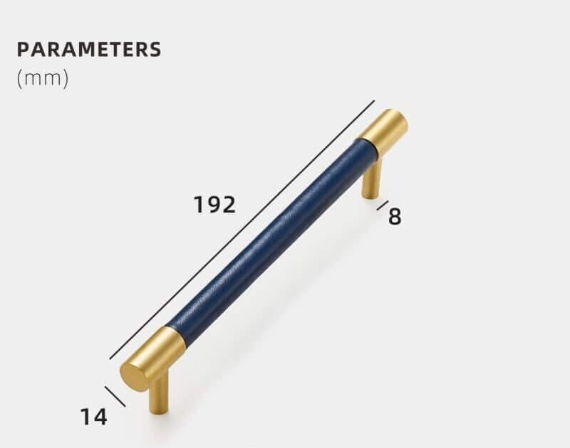 BEETHAM Tiradores de cuero y latón macizo para muebles