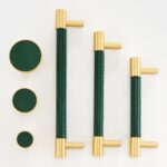 BEETHAM Tiradores de cuero y latón macizo para muebles