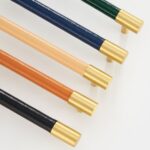 BEETHAM Tiradores de cuero y latón macizo para muebles