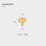 BEETHAM Solid Brass & Leather Furniture Knobs