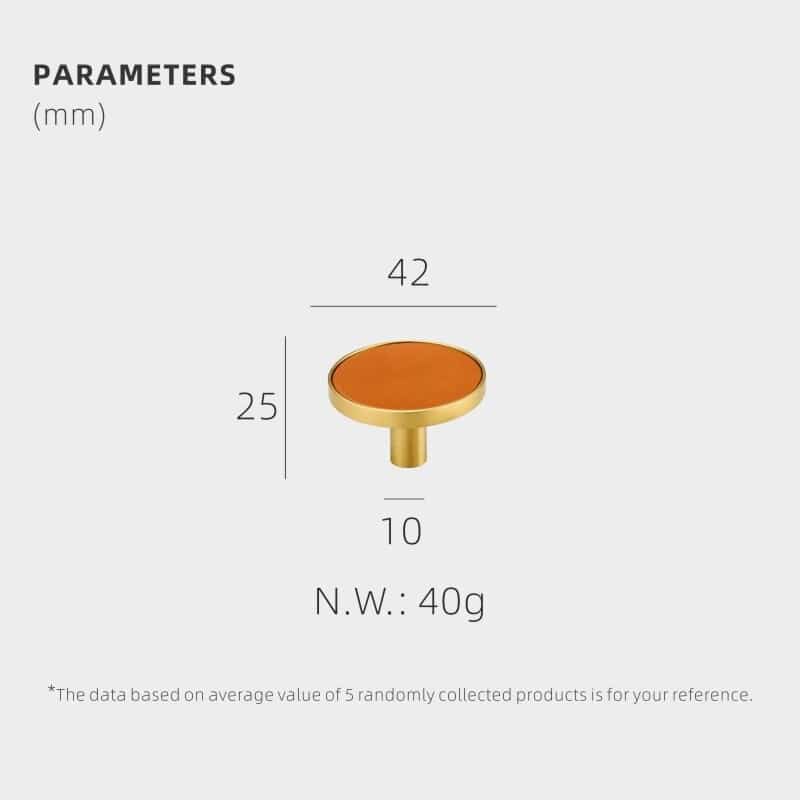 BEETHAM Solid Brass & Leather Furniture Knobs 34 BEETHAM Solid Brass & Leather Furniture Knobs